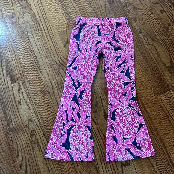 Lilly Pulitzer girls Tola Flare pants size Large (8-10) in Coco Safari - Picture 5 of 5